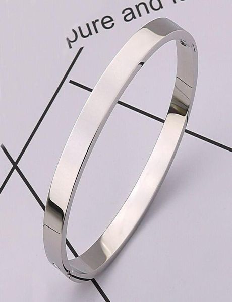 

fashion designer bangle bracelet jewelry rose gold 316l stainless steel screw screwdriver and stone screws with box2190859, Black