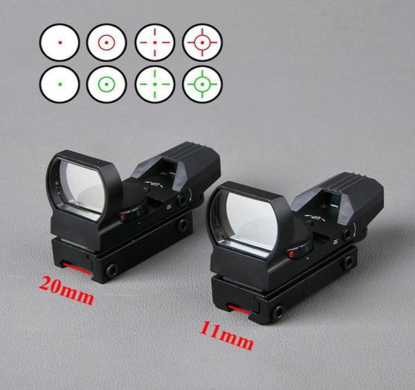 

tactical gear riflescope with scope11 20mm rail airsoft red dot holographic reflex 4 reticle red green dot sight for riflescopes5596454