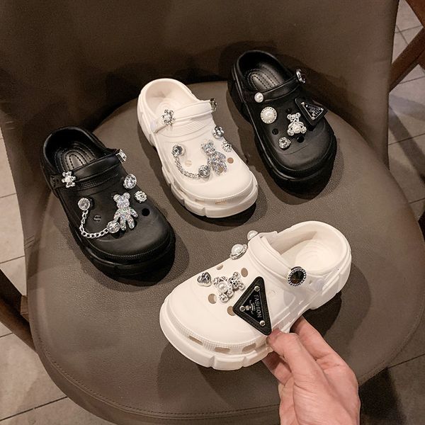 

slipper 2023 girls sandals cute summer hollow ins platform shoes for boys eva material lovely and comfortable flip flops 230718, Black;grey