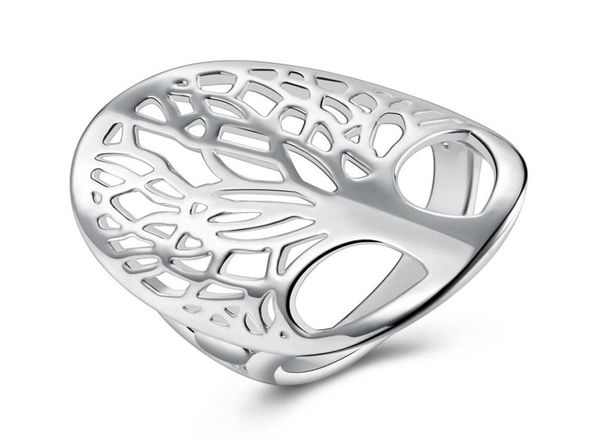 

fashion design hollow tree ring 925 silver fashion jewelry simple charm style cool birthday gift 1119197