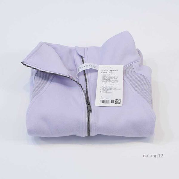 

lululemens hoodie autumn and winter plush thick sweater women's sports high jacket with half zipper lu yoga suit scuuba 5 5ne0, Black;brown