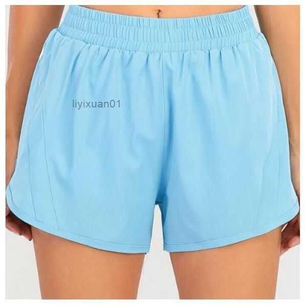 

lululemen womens yoga shorts fit zipper pocket high rise quick dry lulus lemon womens train short loose style breathable gym qualitydesigner, White;black