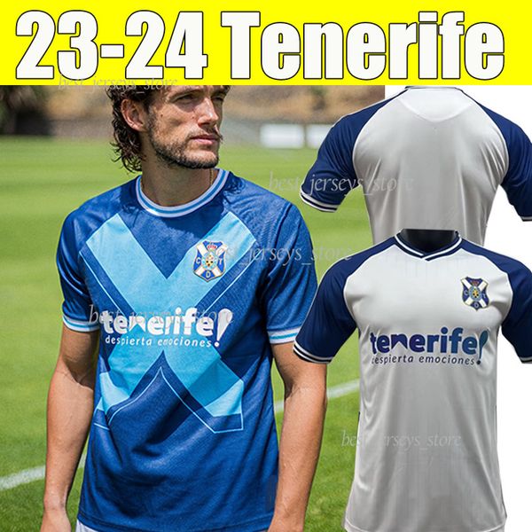 

23/24 cd tenerife soccer jerseys centenary kit special 2023 2024 100th anniversary elady shashoua mellot michel mollejo camisetas de futbol, Black;yellow