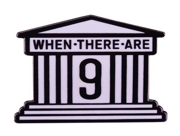 

ruth bader ginsburg when there are nine badge feminist jewelry7394276, Gray