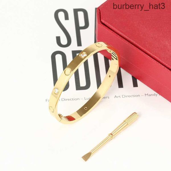 

love bangle carti armband love jewelry bracelet designers screw cuff with screwdriver tool charms 316l stainless steel will never fade lover, Black