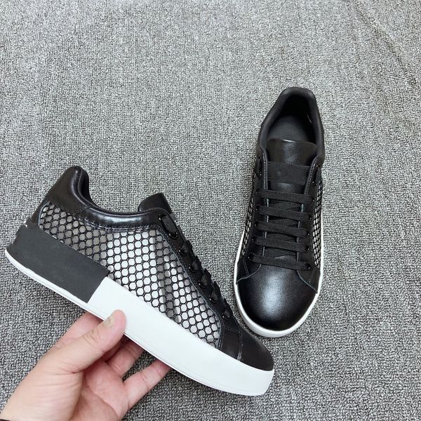 

low platform sneakers designer casual shoes red flat women men fashion luxury loafers spikes party flat big size 0718, Black