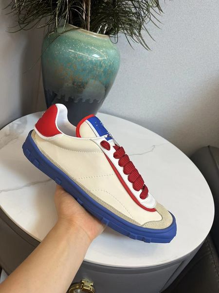 

designer flat sneaker virgil trainer casual shoes denim canvas leather white green red blue letter overlays fashion platform 0714, Black