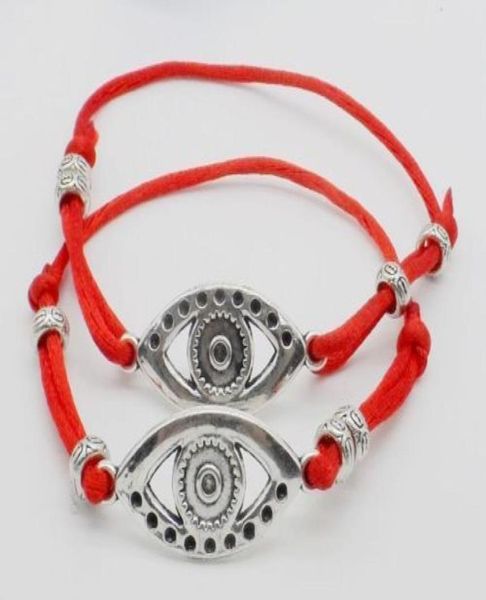 

50pcs hamsa string evil eye lucky red cord adjustable bracelet new4390784, Golden;silver