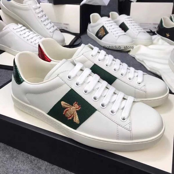 

trainers shoes italy men women casual shoes sneaker classic white stripe canvas splicing sneakers animal embroidery ggity designer with box, Black