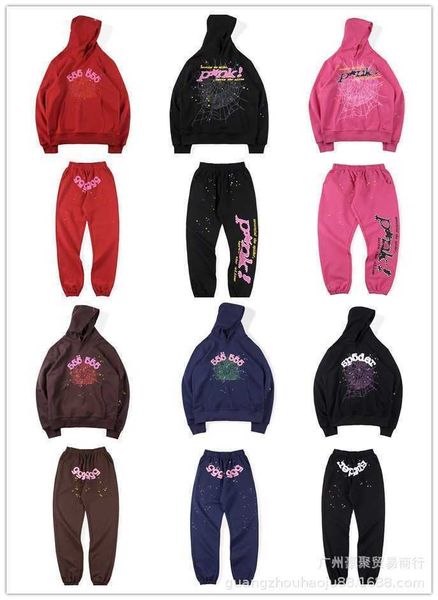 

hoodies mens sweatshirts tracksuit sweat suit spider 555 young thugg set stars same 55555 pants hoodie bibber and bodysuit casual leisure co, Black