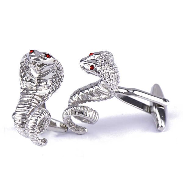 

cuff links novelty cufflinks silver color animal snake crystal design cuff links shirt cufflinks for mens gifts jewellery hkd230718