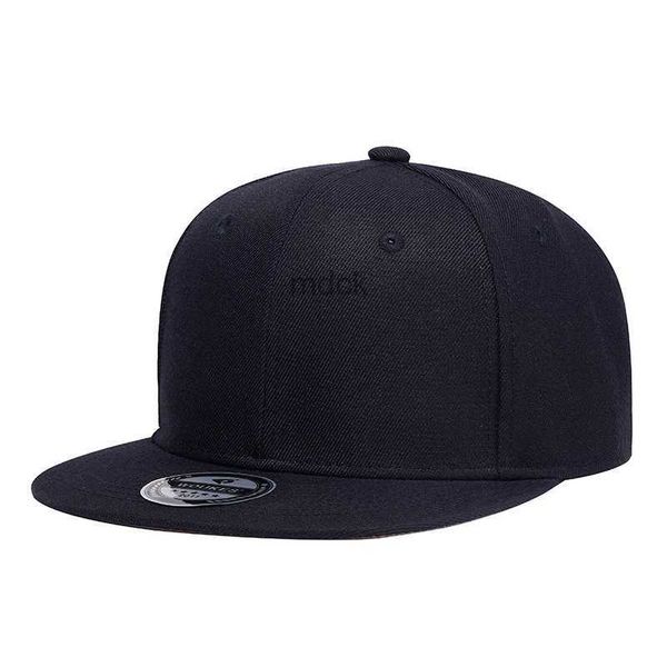 

ball caps men's straight cap flat peak hip hop snapback cap women solid black baseball hat wool polyester flat bill casquette hkd230718, Blue;gray