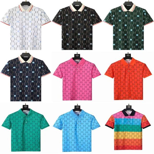 

23 mens polo shirt designer polos shirts for man fashion focus embroidery snake garter little bees printing pattern clothes clothing tee bla, White;black