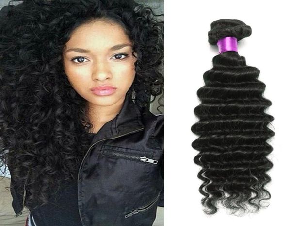 

on brazilian curly virgin hair wefts brazilian deep wave virgin human hair bundles brazilian kinky culy virgin hair deep wave3624699, Black