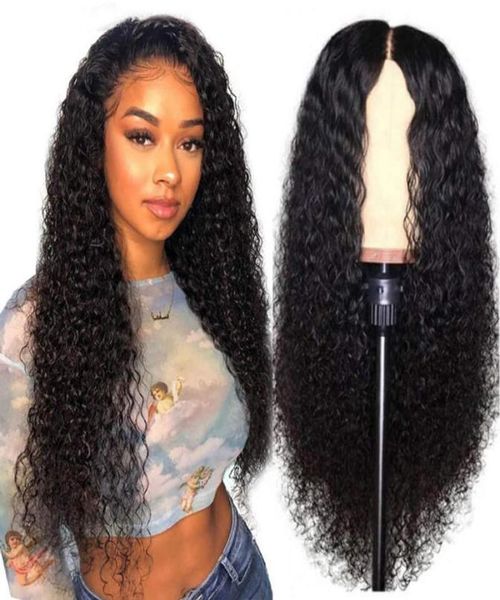 

10a brazilian deep straight human hair wigs kinky curly 44 lace front wig body wave for black women1413920, Black;brown