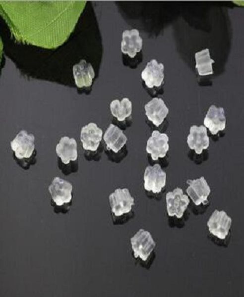 

10000pcsbag or set 45mm earrings back sers ear plugging blocked jewelry making diy accessories plastic flower shaped9310079, White