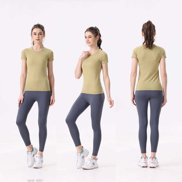 

lu-2.0 swiftly tech women's short sleeved seamless yoga t-shirt slim fit light fast dry sports shirt wicking knit fitness breathable 3b, White