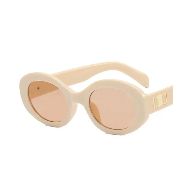 

Cute Fashion Oval Women Designer Sunglasses for Woman Luxury Man White Small Full Frame Eyeglasses Anti UV Sunshade Eyeshield Goggle Polarized Sunglasses