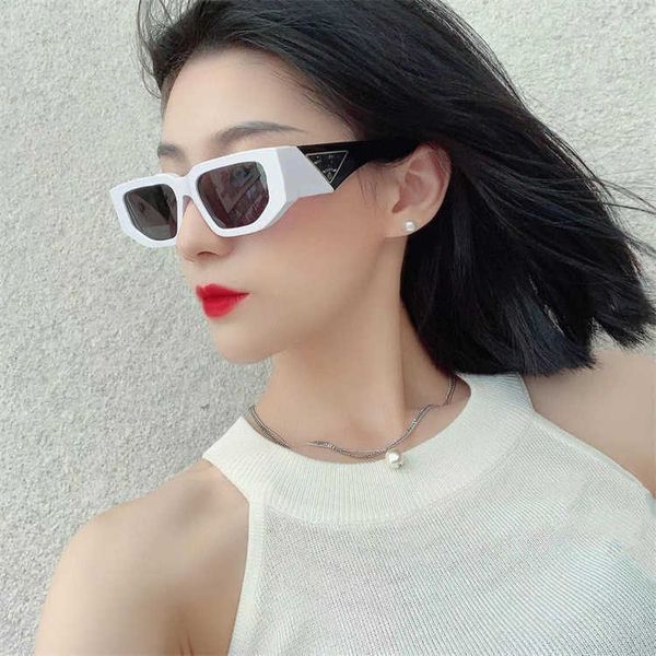 

designer triangular signature sunglasses p family 2022 new sunglasses women's net red same personalized irregular plate opr09zs with lo, White;black