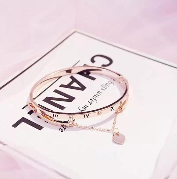 

women fashion bracelet stainless steel bracelets bangles female heart designer jewelry brand charm bracelet for womens g225263f6483011, Black