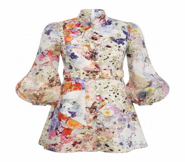 

2022lian designer printed holiday high collar belt dress018184867, Black;pink