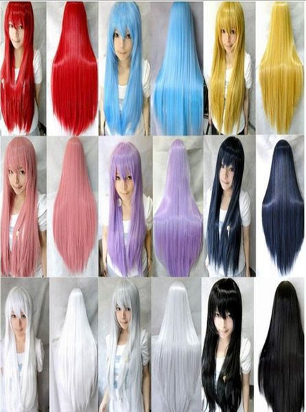 

1pcs harajuku cosplay wigs women fashion 80cm long costume wigs synthetic hair wigs for halloween christmas party4643424, Black