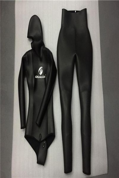 

high end professional diving wetsuit men039s solid black jacket and pants diving wear females wetsuit size xs3xl4500208