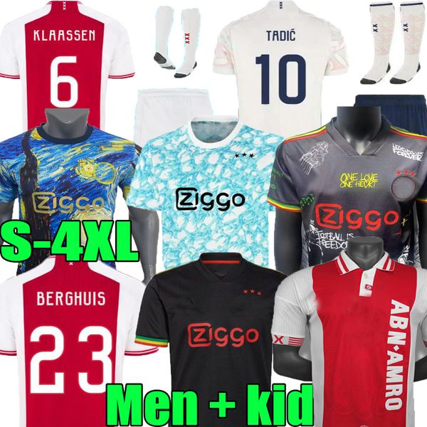 

xxxl 4xl tadic 23 24 home away soccer jerseys bassey berghuis third black kit bergwijn cruyff 2023 white football shirts men kids uniforms a, Black;yellow