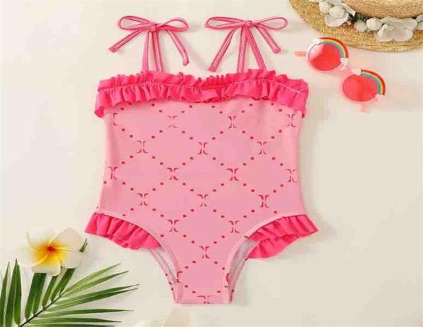

designer kids swimsuit baby kid swimwear childrens swimming suits sunmmer beach swimsuit fashion letter bathing suit 188164, Black