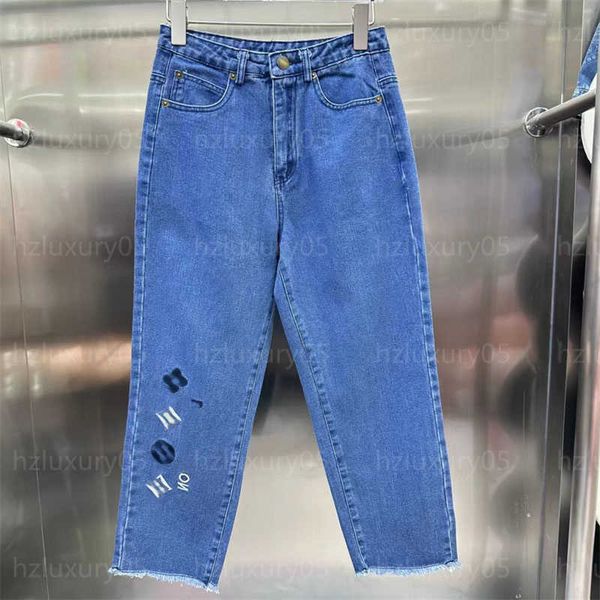 

womens jeans designer jean women dneim pants high-end clothing fine workmanship alphabet prints printed patch pocket embroidered cowboy pant, Blue