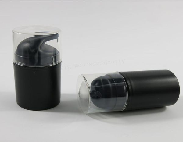 

24 x 50ml black white plastic airless lotion pump bottle empty cosmetic containers packaging5370184