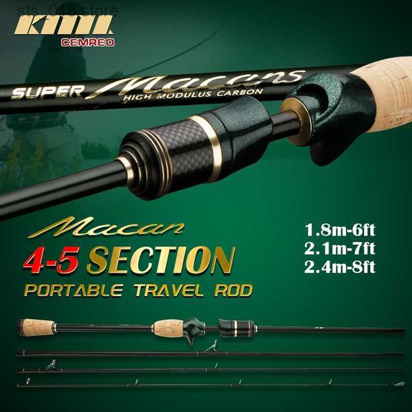 

casting rods cemreo carbon spinning for fishing casting fishing rods 1.8m 2.1m 2.4m portable rods travel m action fishing tackle t230718
