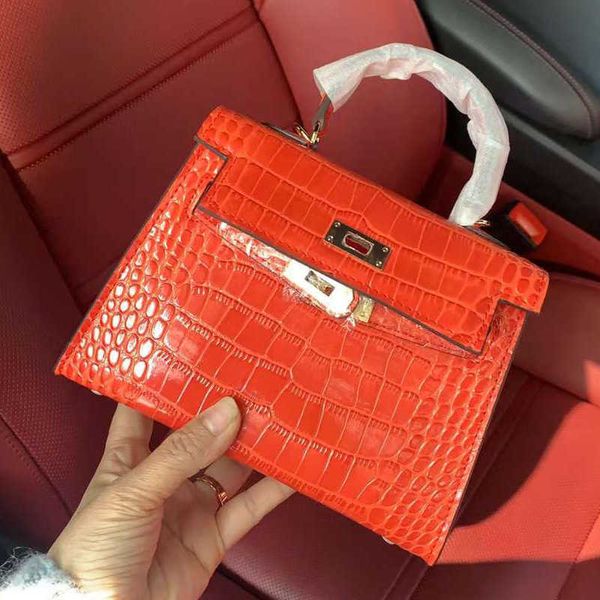 

designer kelys tote bag second genuine leather generation bag mini mini gold buckle crocodile grain cow one shoulder cross body small 18g97