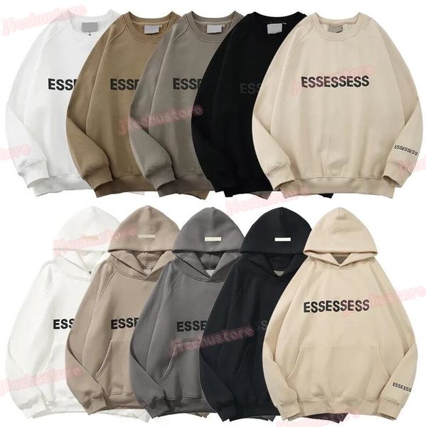 

men's hoodies sweatshirts men designer hoodie essentail hoody women high street streetwear ess loose couple cotton sweater pullover lo, Black