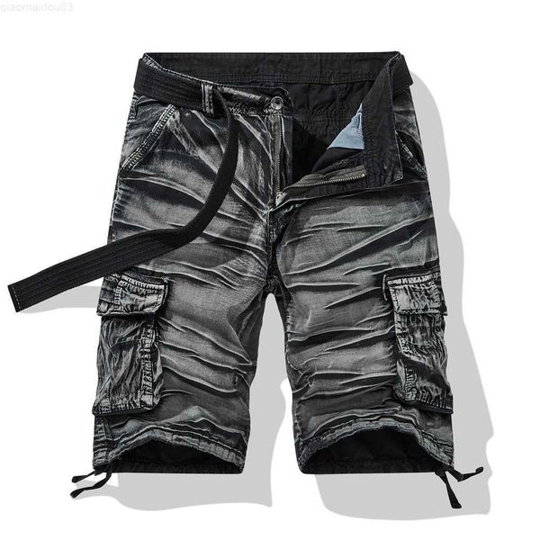 

men's shorts brand summer new camouflage tactical cargo shorts men military cargo shorts men cotton casual loose men shorts no belt l23, White;black
