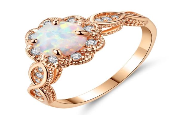 

drop ship new arrival white fire opal rose gold color fashion jewelry women shiny cz wedding rings us size 5 6 7 8 9 10 11 124249065, Slivery;golden