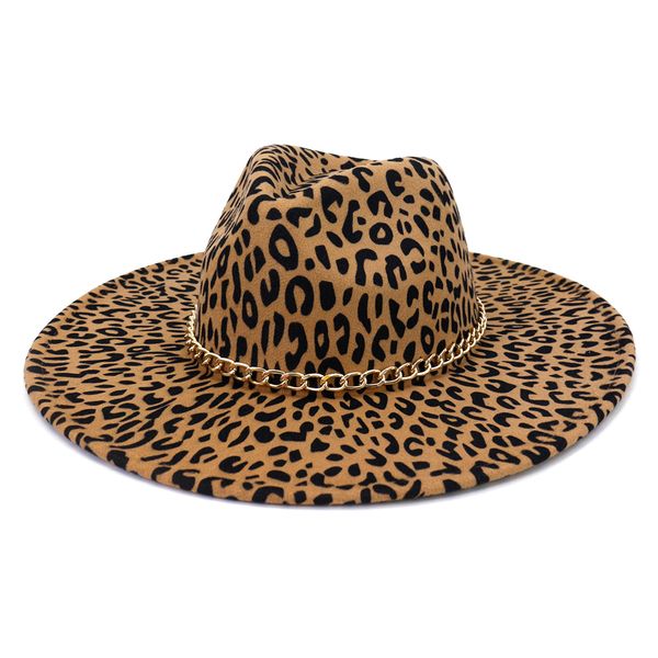 

wide brim hats bucket hats 9.5cm big brimmed hat with leopard print fedora hat for women autumn and winter hat british retro panama woolen h, Blue;gray