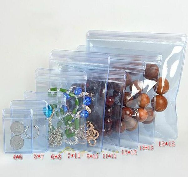 

ship 100pcs 11 sizes pvc jewelry bags ziplock bag gift packaging pouch for earring ring pendant bracelet necklace bag4665273, Pink;blue