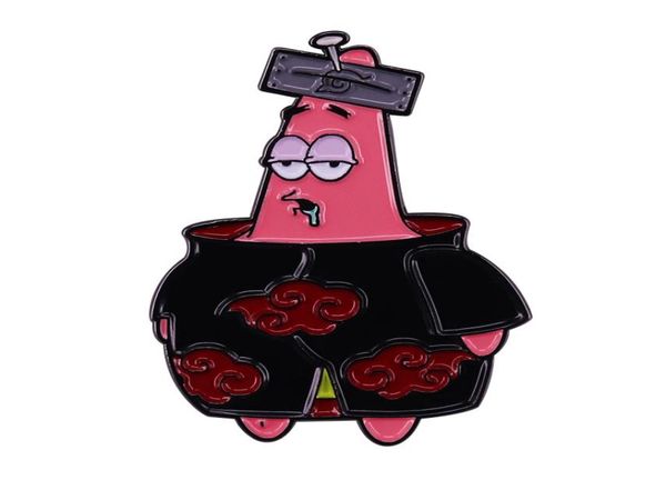 

anime sponge hard enamel pins collect akatsuki red cloud metal cartoon brooch backpack collar lapel badges fashion jewelry gifts3153932, Blue