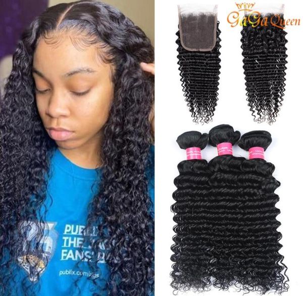 

peruvian deep wave hair bundles with closure deep wave closure with human hair bundles peruvian deep wave virgin hair bundles6915869, Black;brown