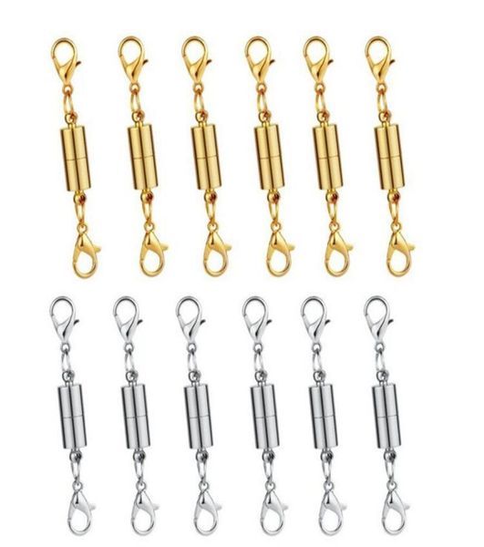

new silvergold plated magnetic magnet necklace bracelet clasps cylinder shaped clasps for necklace bracelet jewelry diy qual7312642