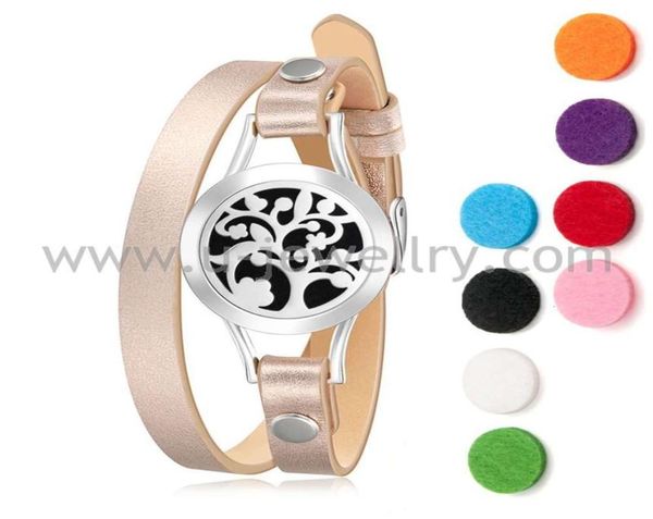 

link stainless steel aromatic seaman circled leather essential oil diffuser perfume bracelet8499011, Black
