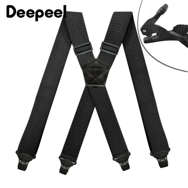 

suspenders 1pc 3.5*120cm men's suspender 4 clips mens suspenders x type elastic adjustable strap wide braces work male jockstrap 230717, Black;white