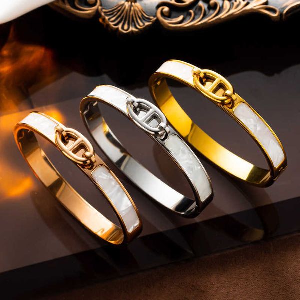 

designer hemrres bracelet h aijia new pig nose women's electroplated with 18k rose gold can be live broadcast 00xz, Black