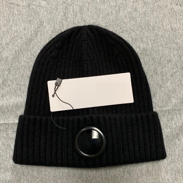 

ccp one lens men caps cotton knitted warm beanies outdoor casual winter windproof hats lens removable black grey, Blue;gray