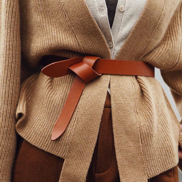 

neck ties cetiri grain genuine leather belt fashion female decoration dress sweater plaid coat waist 230718, Blue;purple