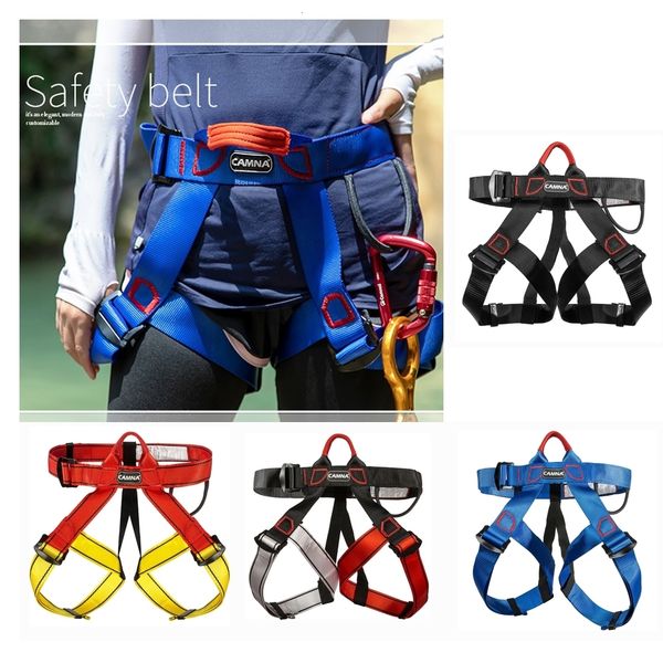 

climbing ropes half body safety rock harness belt tree rappelling equip harness kit men fall protection 230717