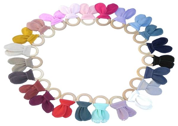 

baby teething bunny ear teether natural wooden teething ring necklace baby nursing training teethers toy gift 13 designs bt64727730804