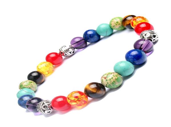 

muticolor mens bracelets lava 7 chakra healing balance beads bracelet for women reiki prayer yoga stones bracelet9190896, Black