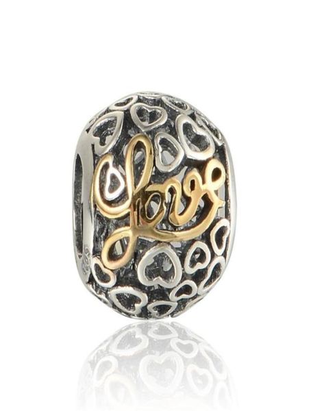 

love beads pave charm whole s925 sterling silver fits for original style charms bracelets 791425 h84674225, Bronze;silver